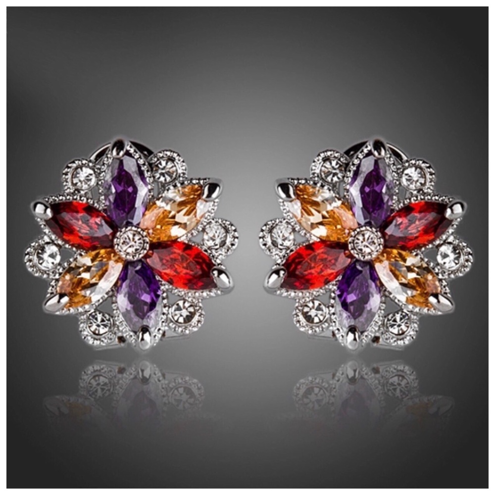 Swarovski Crystals Aliya Colorful Earrings - Picture 3 of 5